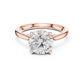 Solitaire Side Pave band - All Shape